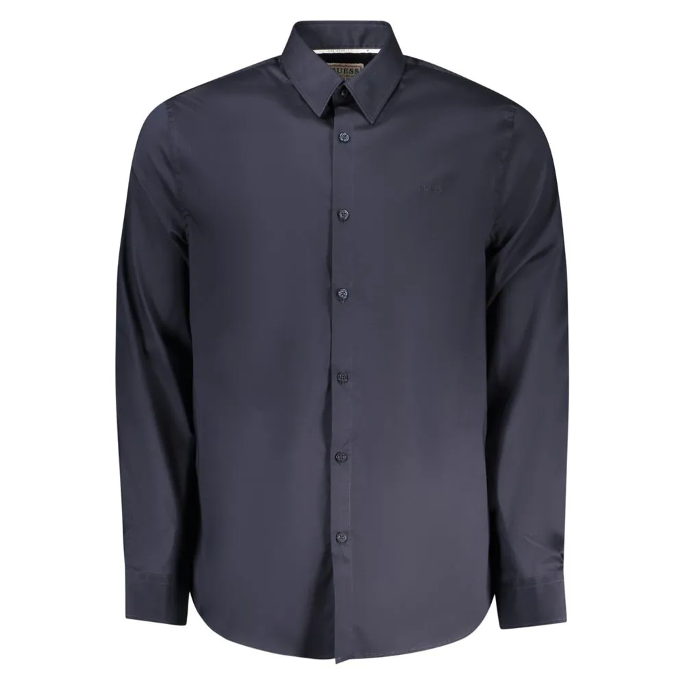 Guess Jeans Men's Blue Cotton Shirt