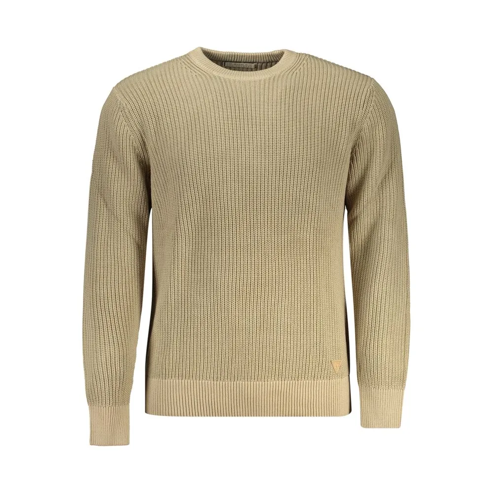 Guess Jeans Men's Beige Cotton Sweater