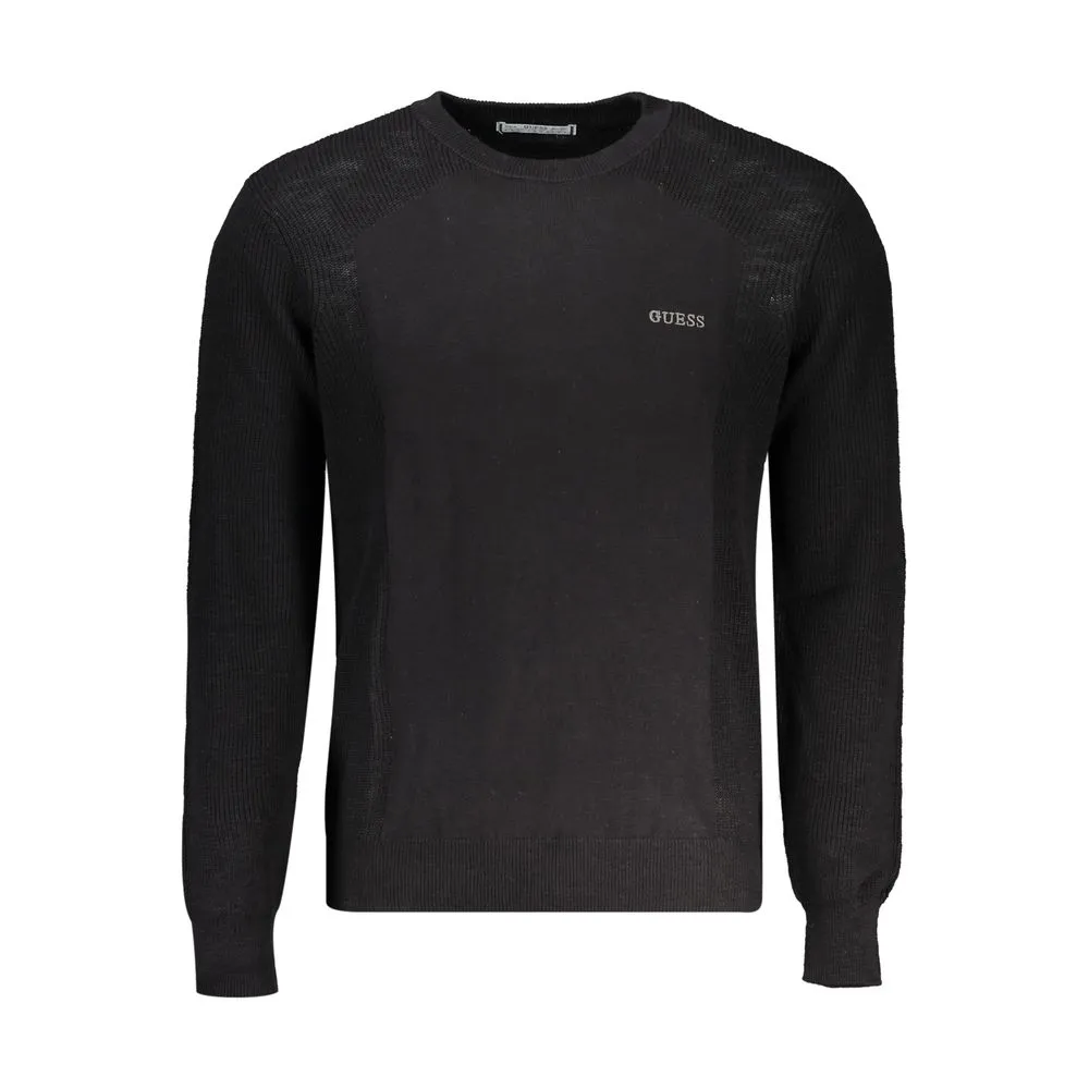 Guess Jeans Men's Black Cotton Sweater