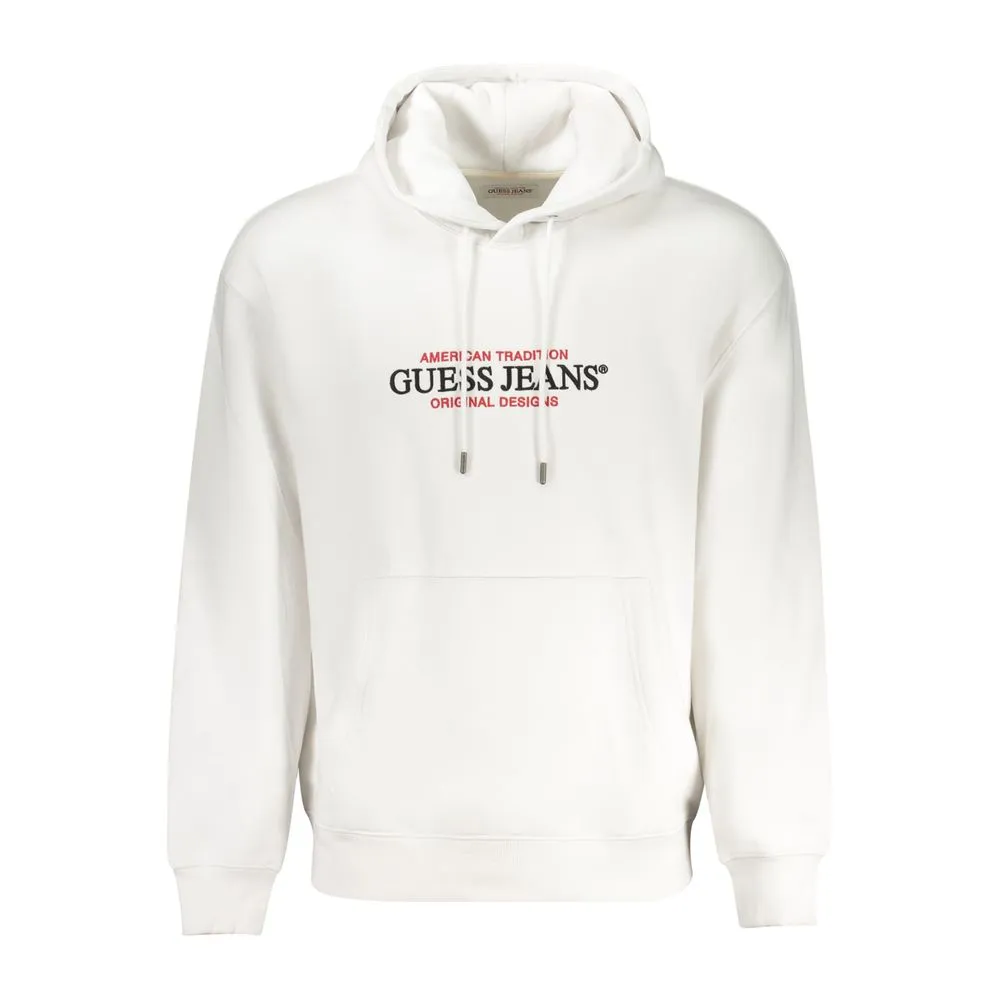 Guess Jeans Men's White Cotton Sweater