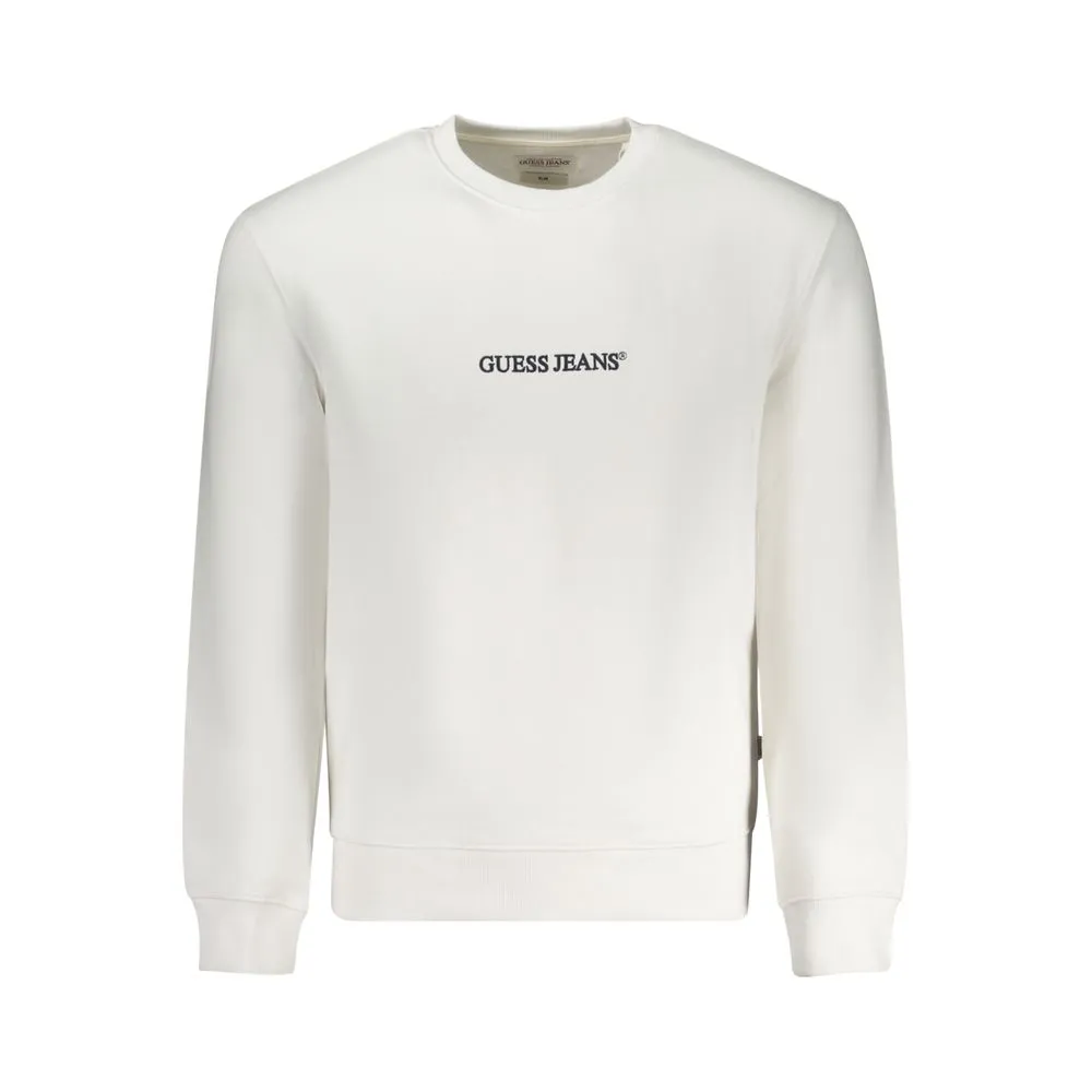 Guess Jeans Men's White Cotton Sweater