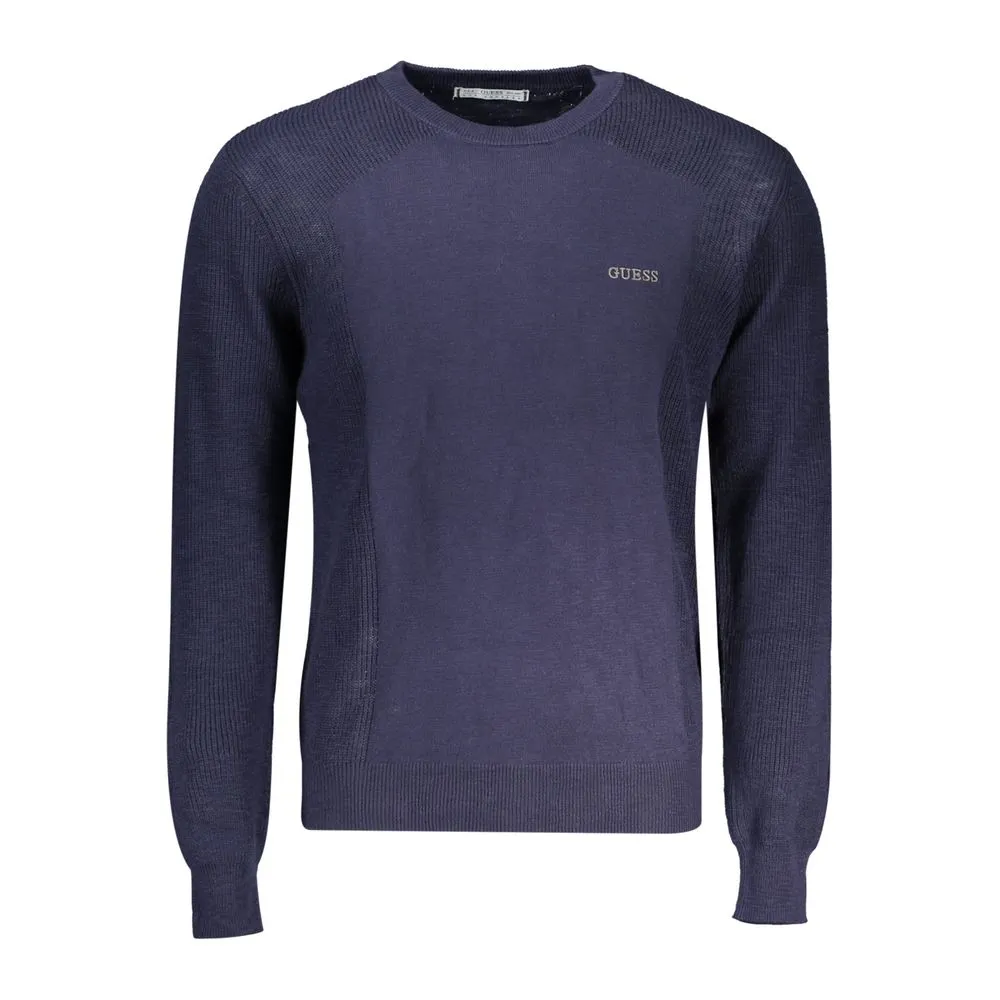 Guess Jeans Men's Blue Cotton Sweater