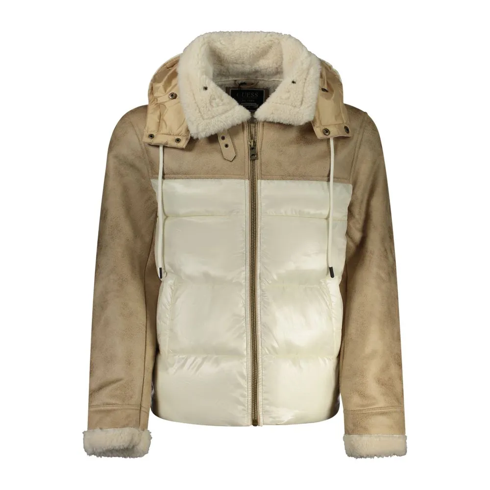 Guess Jeans Men's Beige Polyester Jacket