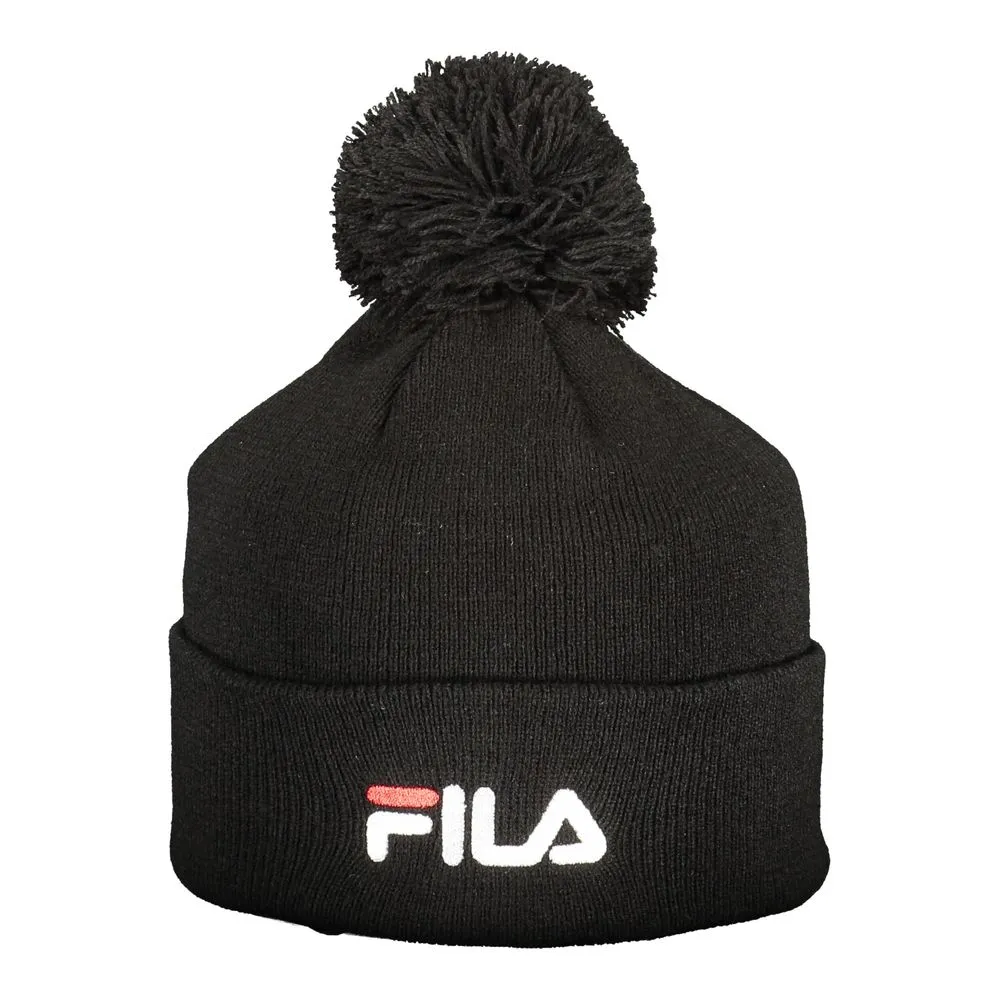 Fila Men's Black POLYACRILICO Hats & Cap
