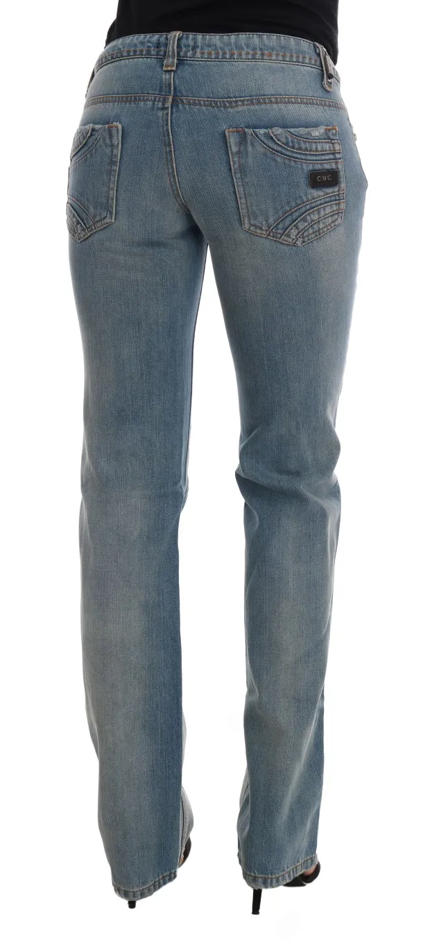 Costume National Women's Chic Classic Fit Straight Blue Jeans