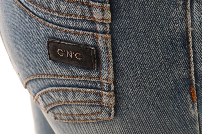 Costume National Women's Chic Classic Fit Straight Blue Jeans