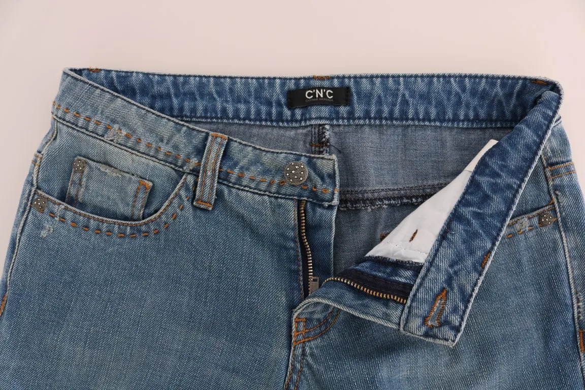 Costume National Women's Chic Classic Fit Straight Blue Jeans