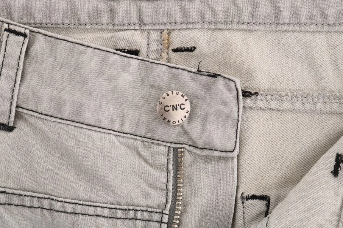 Costume National Women's Sophisticated Gray Super Slim Jeans