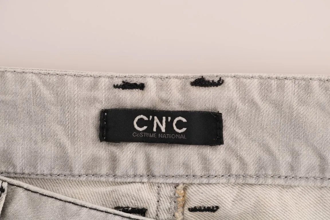 Costume National Women's Sophisticated Gray Super Slim Jeans
