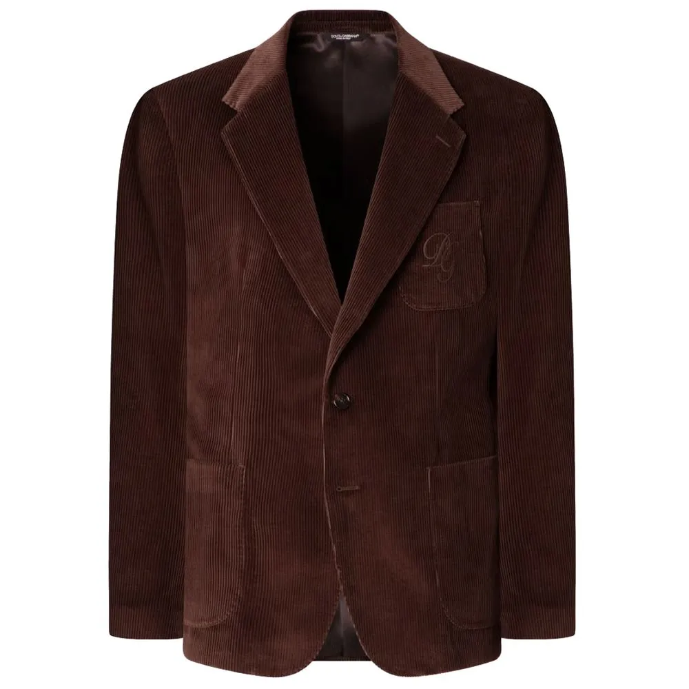 Dolce & Gabbana Men's Brown Cotton Blazer