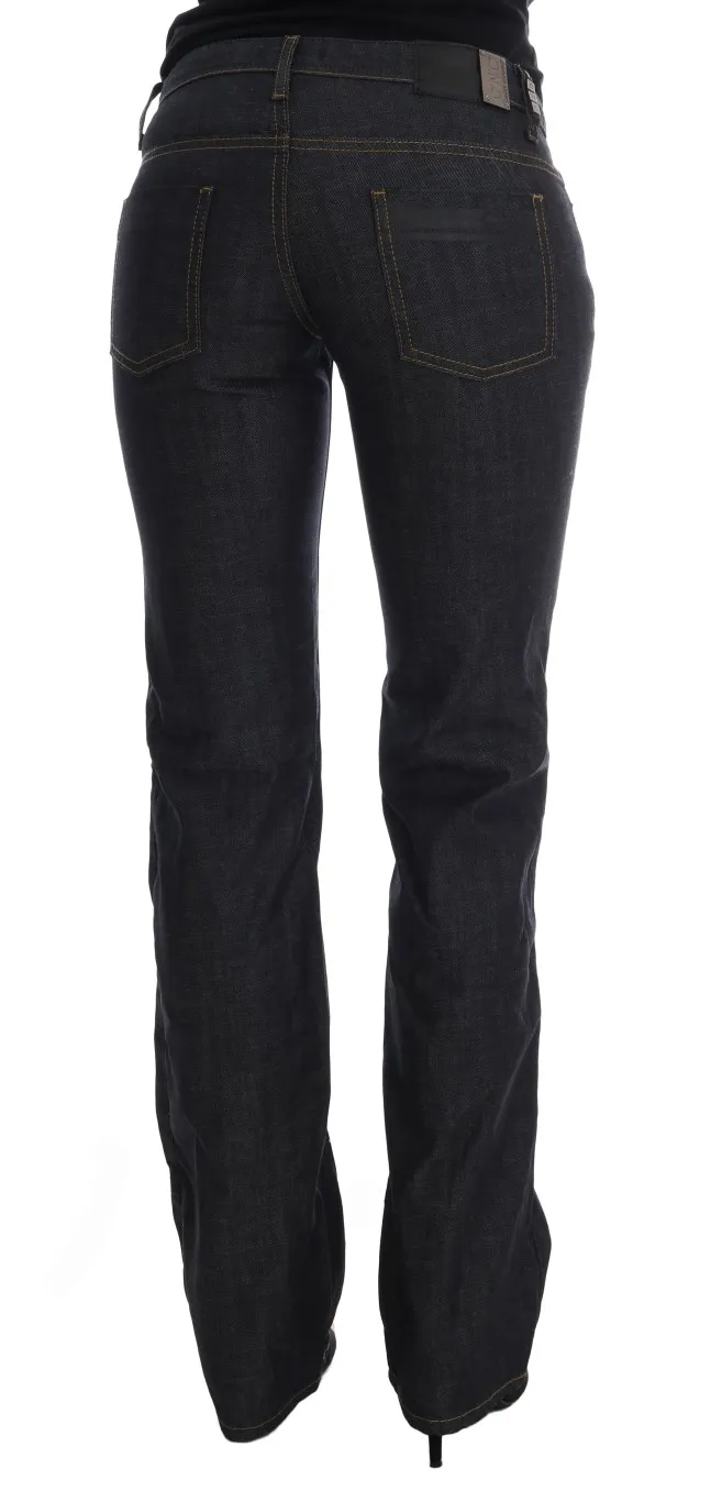 Costume National Women's Chic Dark Blue Straight Fit Jeans