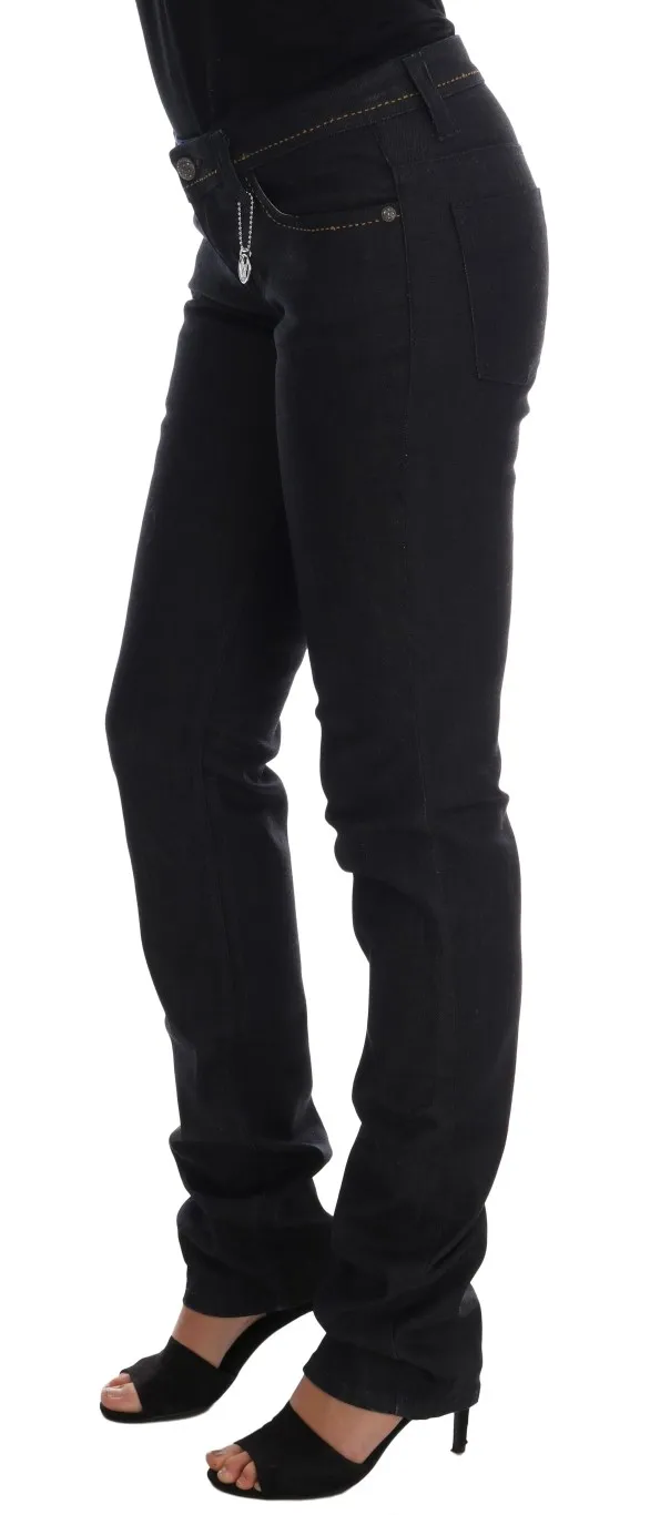 Costume National Women's Chic Dark Blue Super Slim Fit Jeans