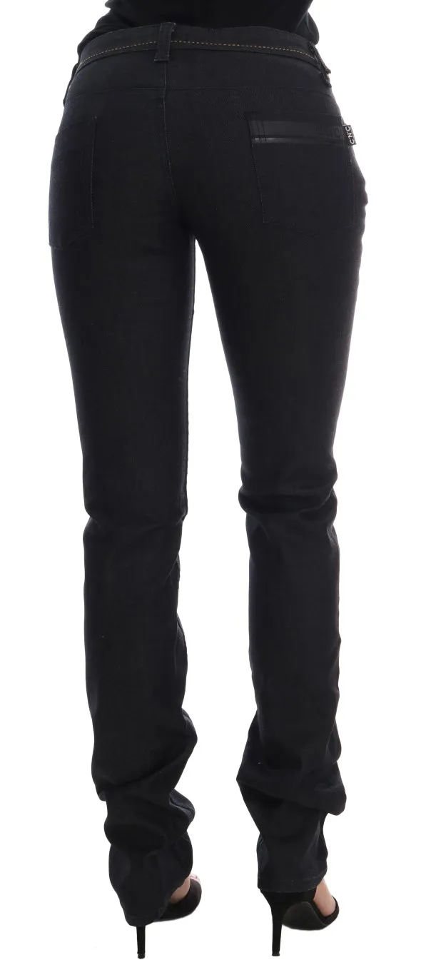 Costume National Women's Chic Dark Blue Super Slim Fit Jeans