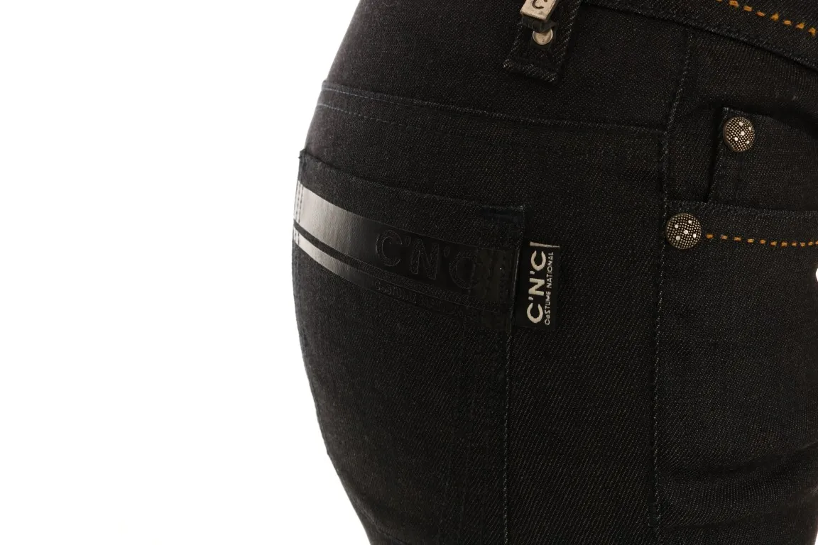 Costume National Women's Chic Dark Blue Super Slim Fit Jeans