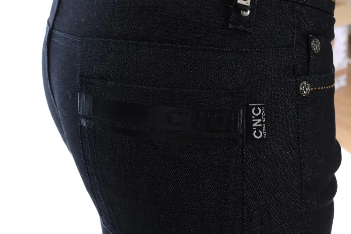 Costume National Women's Chic Dark Blue Super Slim Fit Jeans