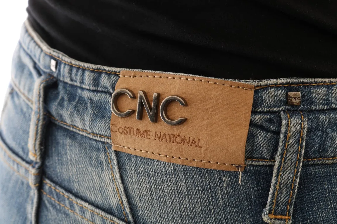Costume National Women's Chic Blue Slim Fit Designer Jeans