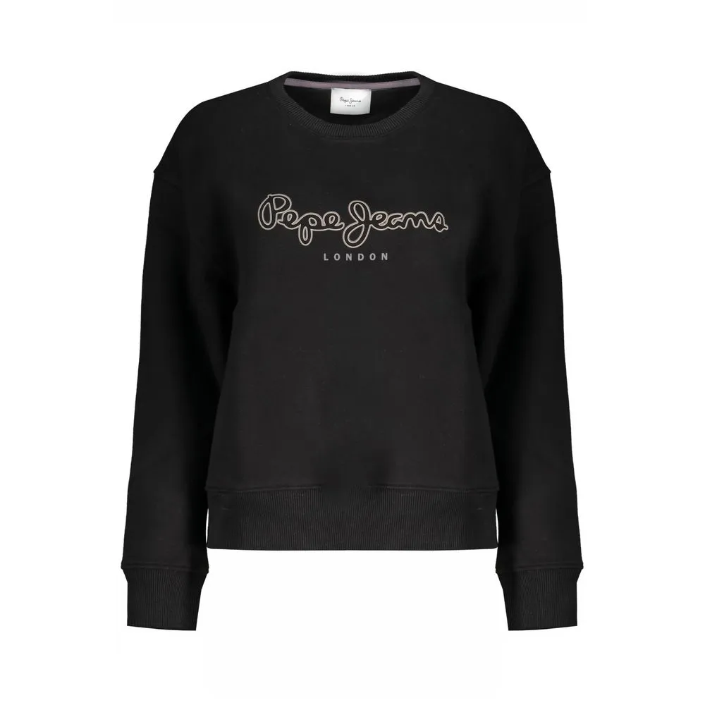 Pepe Jeans Women's Black Cotton Sweater