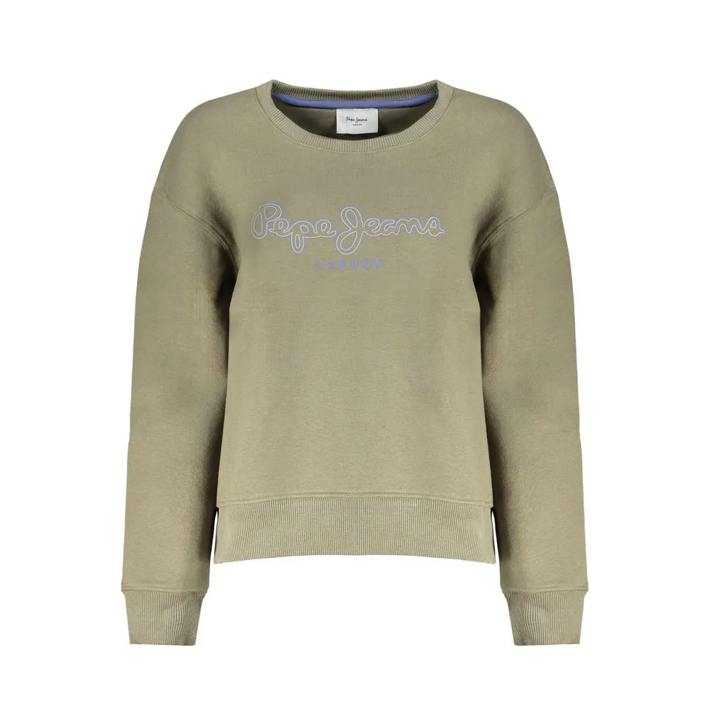 Pepe Jeans Women's Green Cotton Sweater