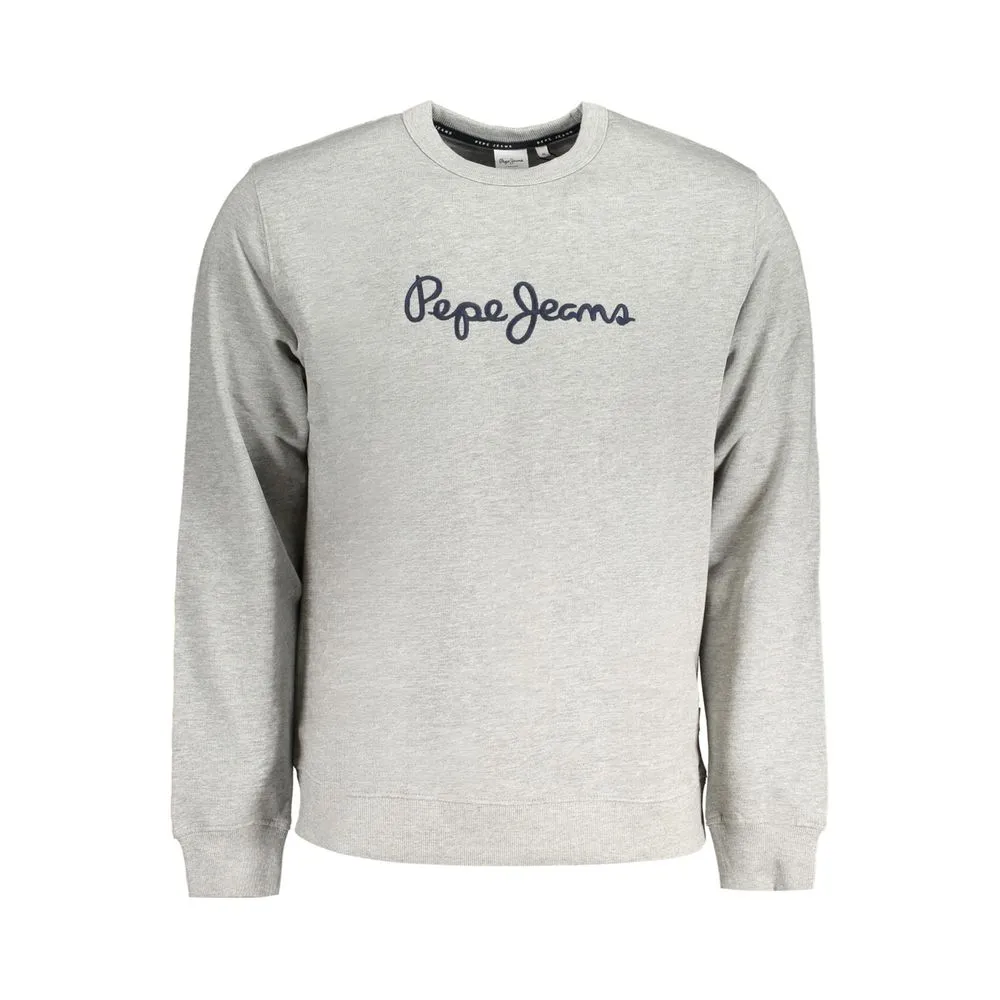 Pepe Jeans Men's Gray Cotton Sweater