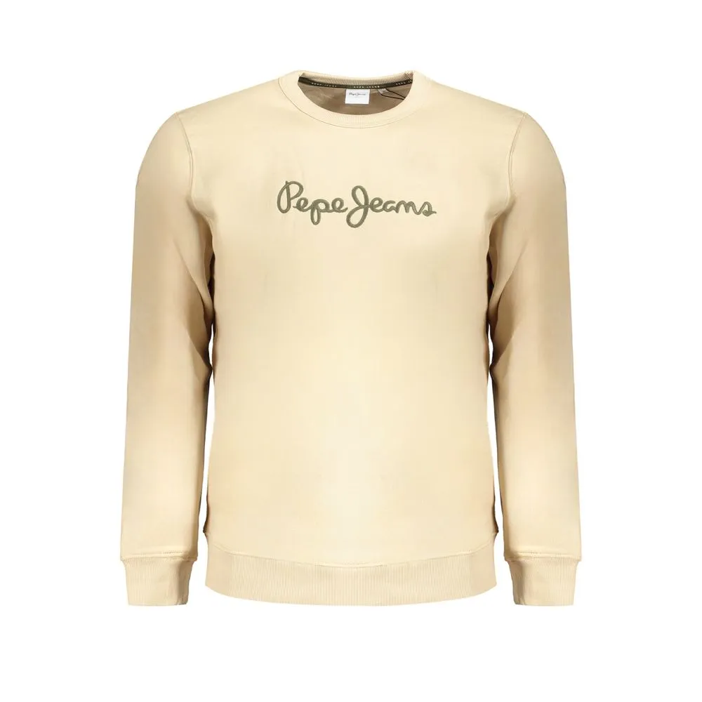 Pepe Jeans Men's Beige Cotton Sweater