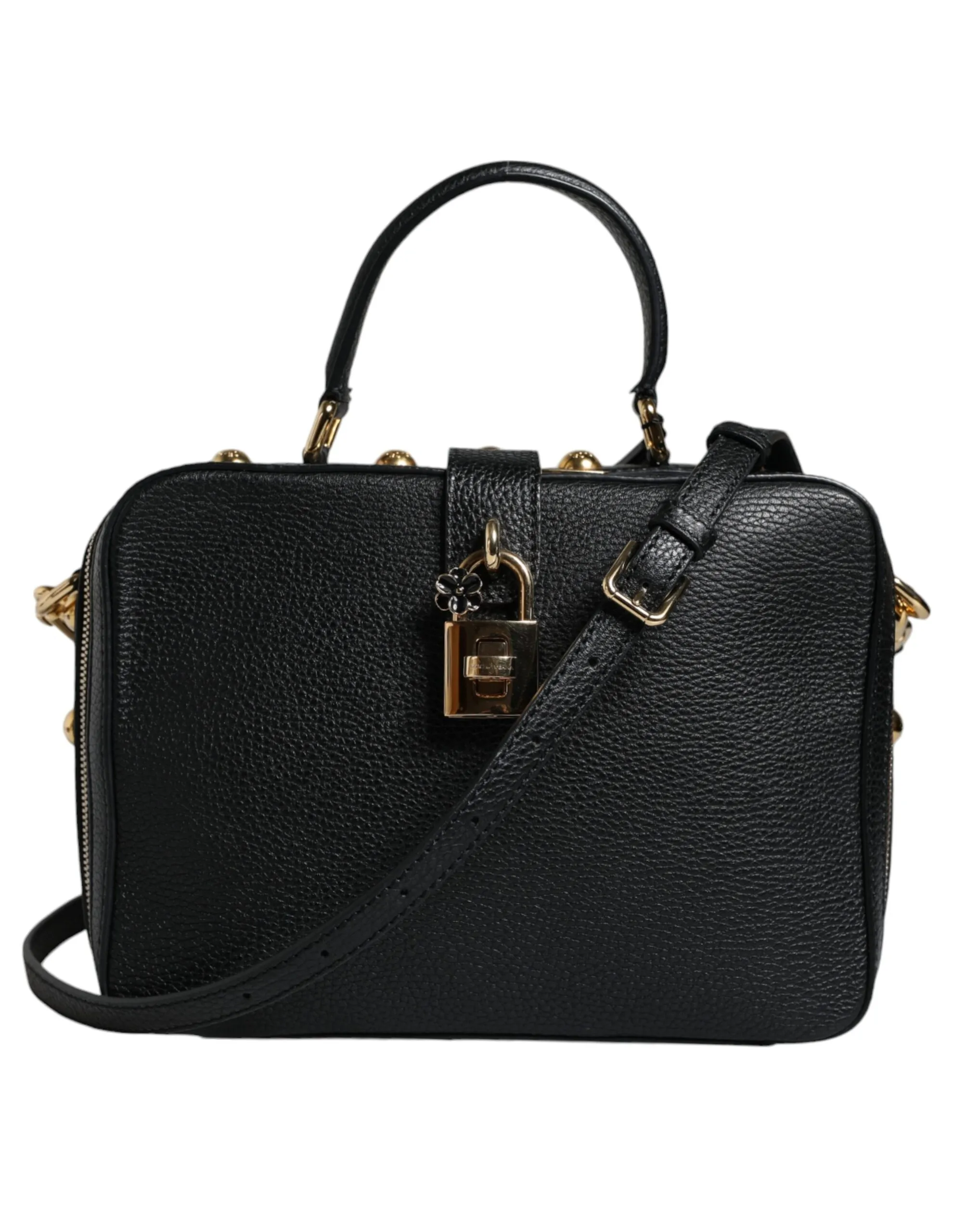 Dolce & Gabbana Women's Black Calfskin Leather Welcome Handbag Bag