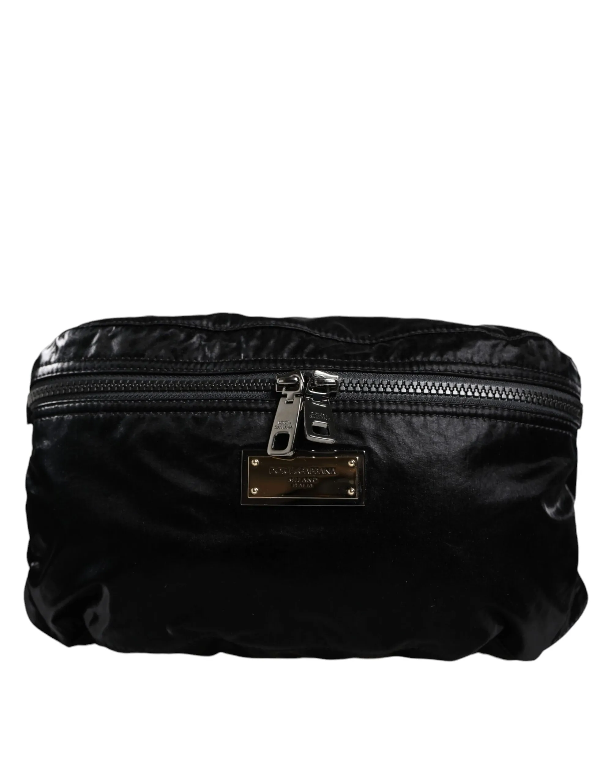 Dolce & Gabbana Women's Black Nylon Fabric Belt Waist Fanny Pack Bag