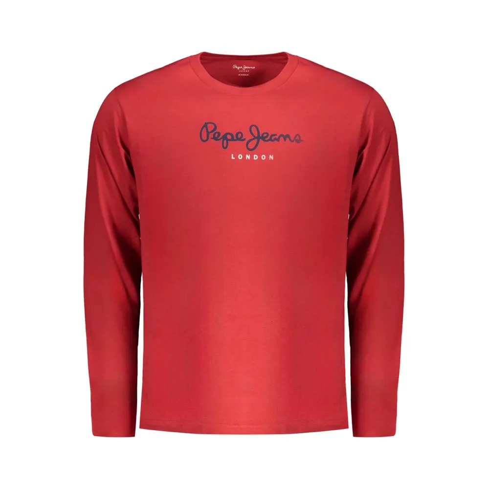 Pepe Jeans Men's Red Cotton T-Shirt