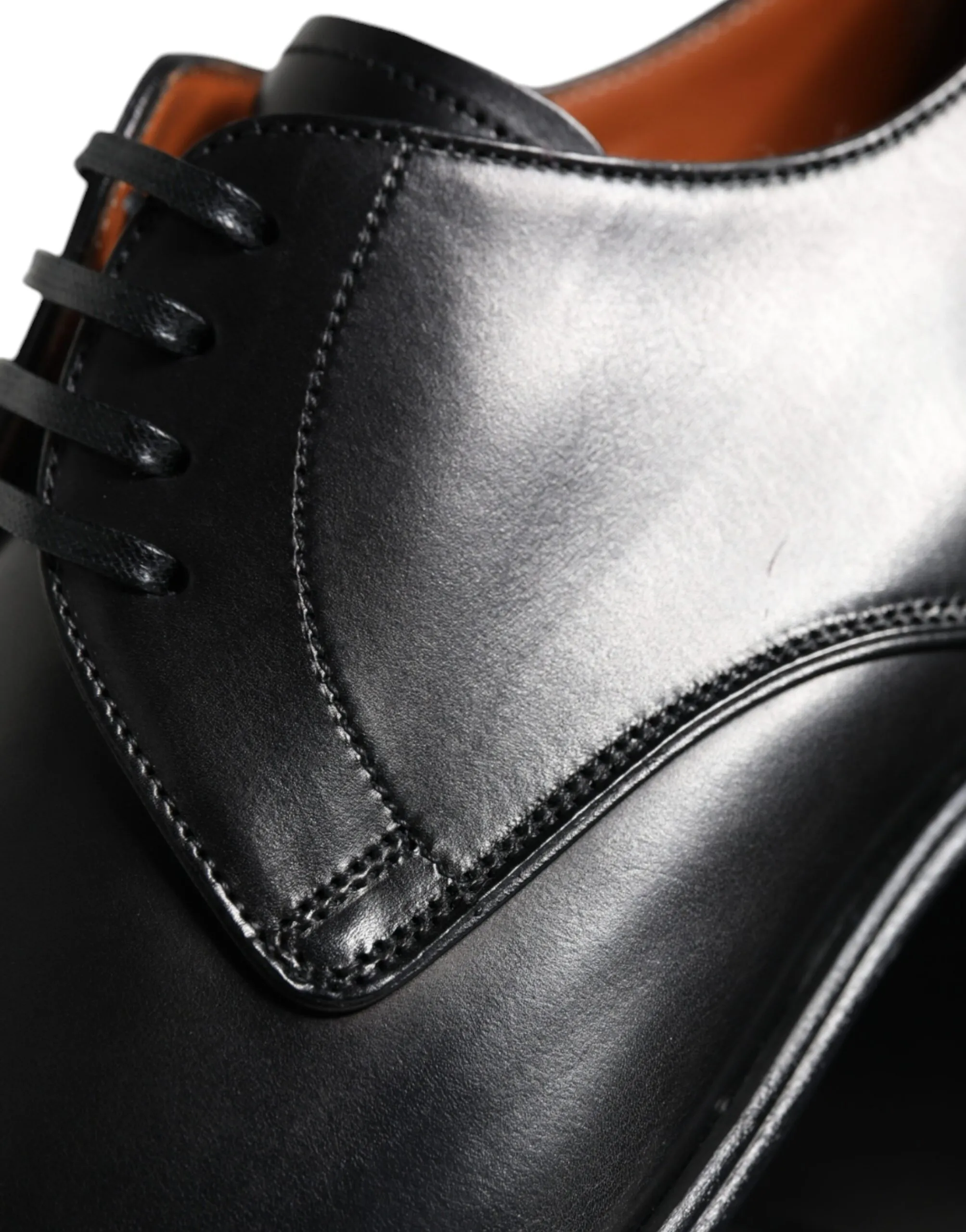 Dolce & Gabbana Men's Black Leather Derby Formal Dress Shoes