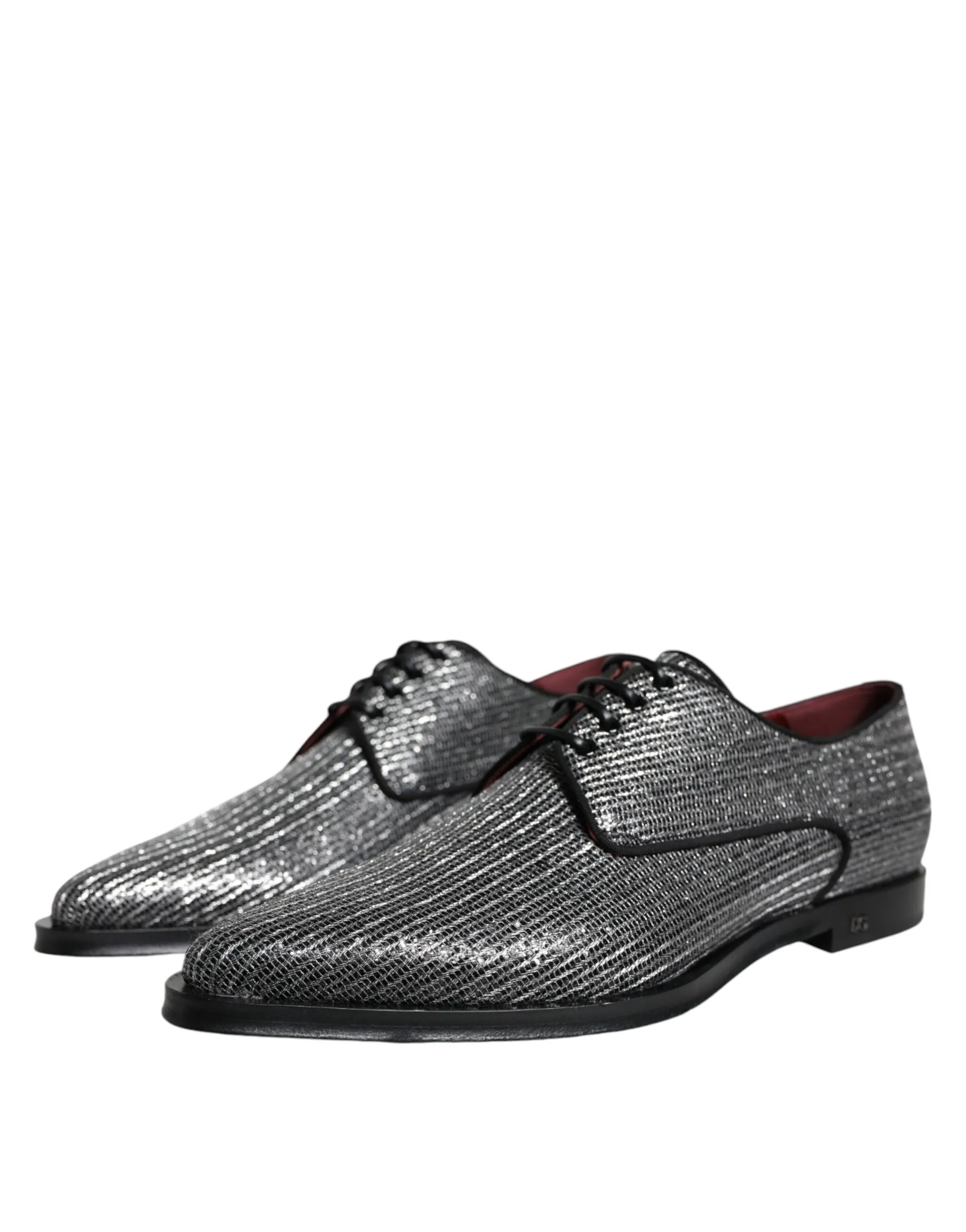 Dolce & Gabbana Men's Silver Polyurethane Derby Formal Dress Shoes