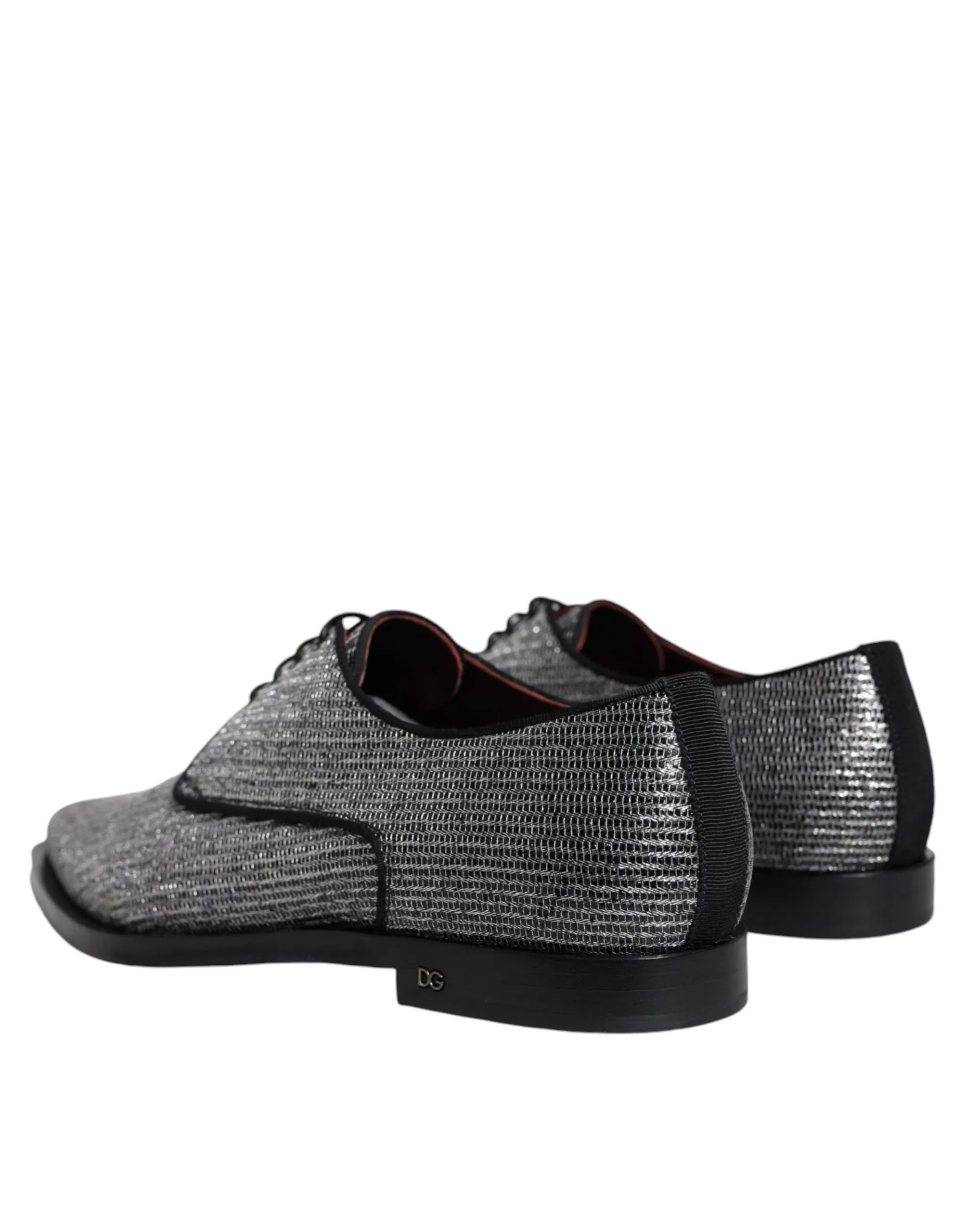 Dolce & Gabbana Men's Silver Polyurethane Derby Formal Dress Shoes