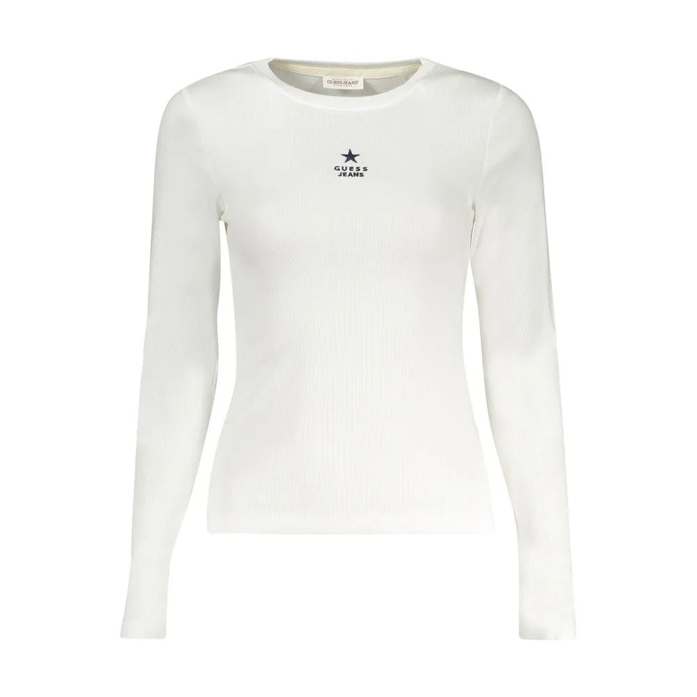 Guess Jeans Women's White Cotton Tops & T-Shirt