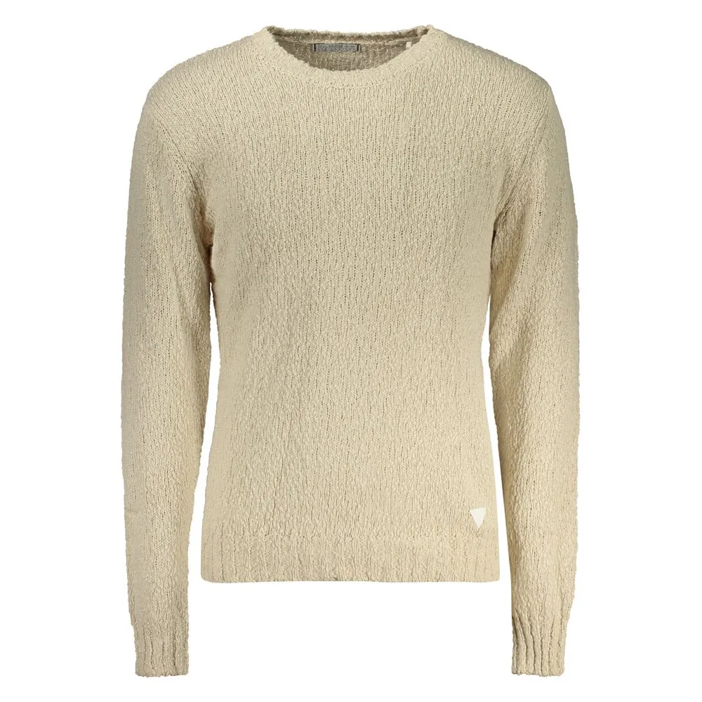 Guess Jeans Men's Beige Cotton Sweater