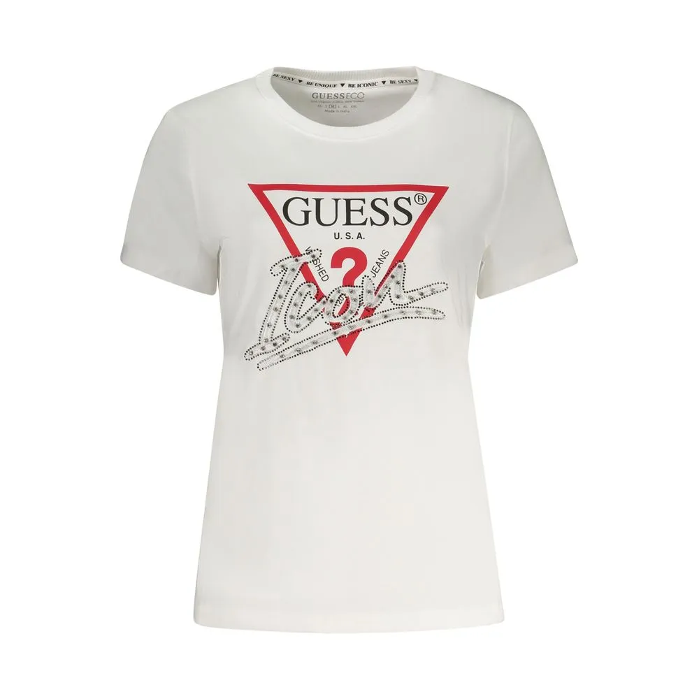 Guess Jeans Women's Light Blue Cotton Tops & T-Shirt