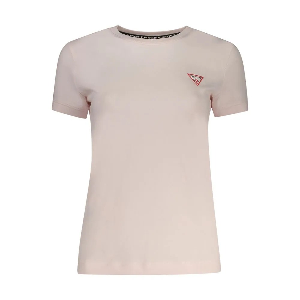 Guess Jeans Women's Pink Cotton Tops & T-Shirt