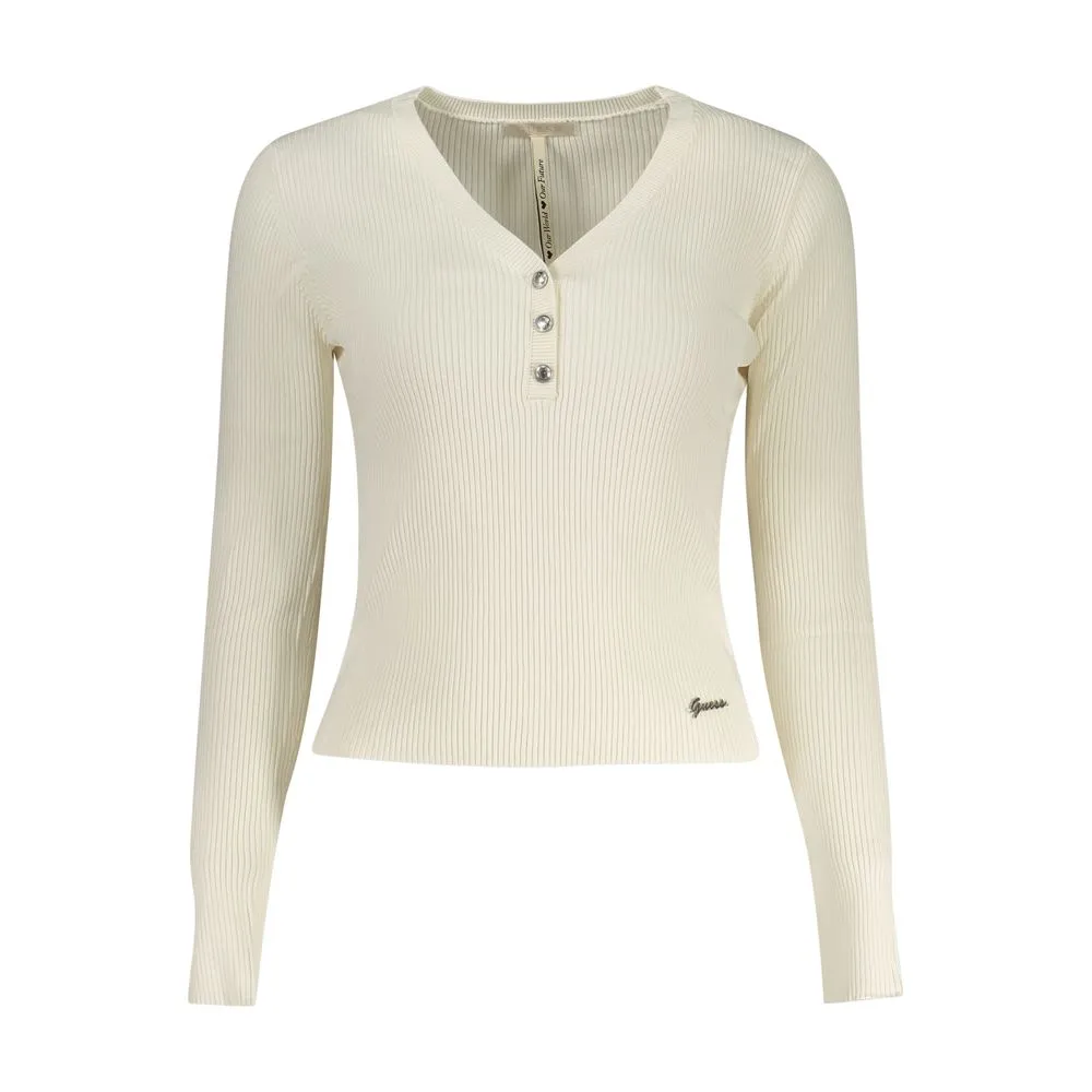 Guess Jeans Women's White Viscose Sweater