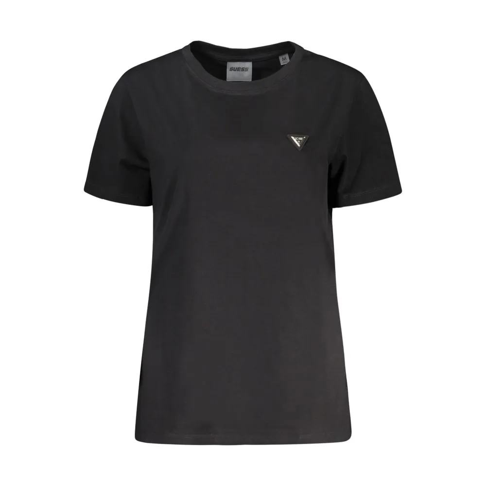 Guess Jeans Women's Black Cotton Tops & T-Shirt
