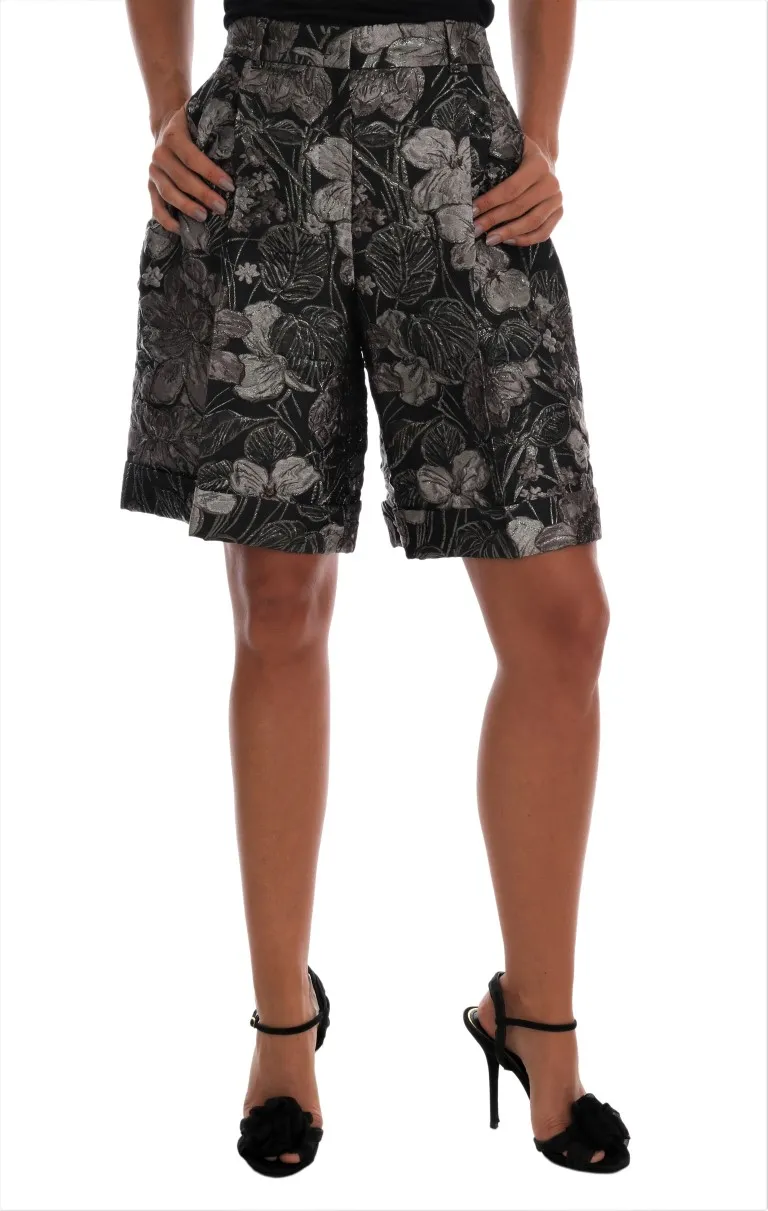 Dolce & Gabbana Women's Elegant High-Waist Brocade Shorts