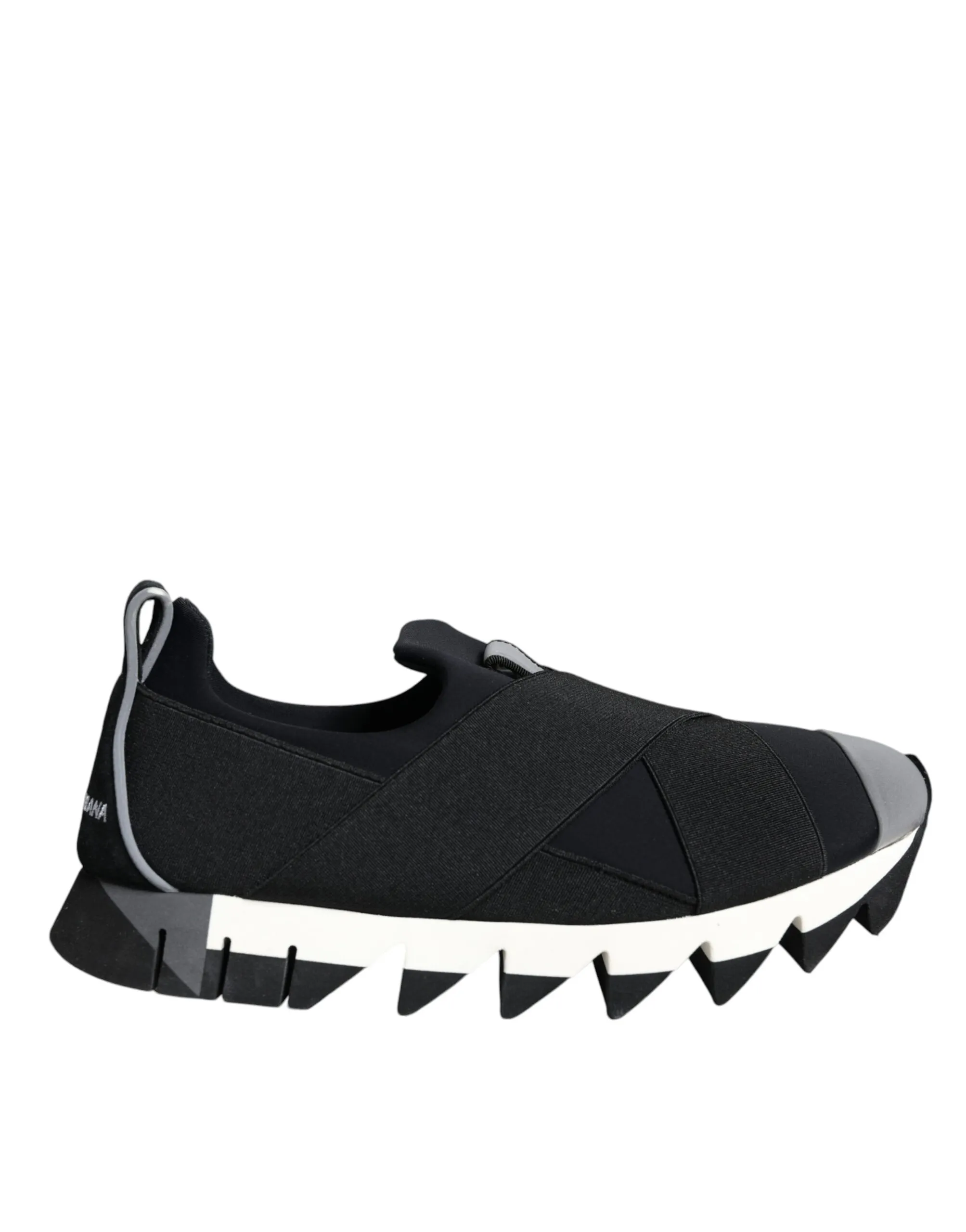 Dolce & Gabbana Women's Black Neoprene Stretch Shark Sneakers Shoes