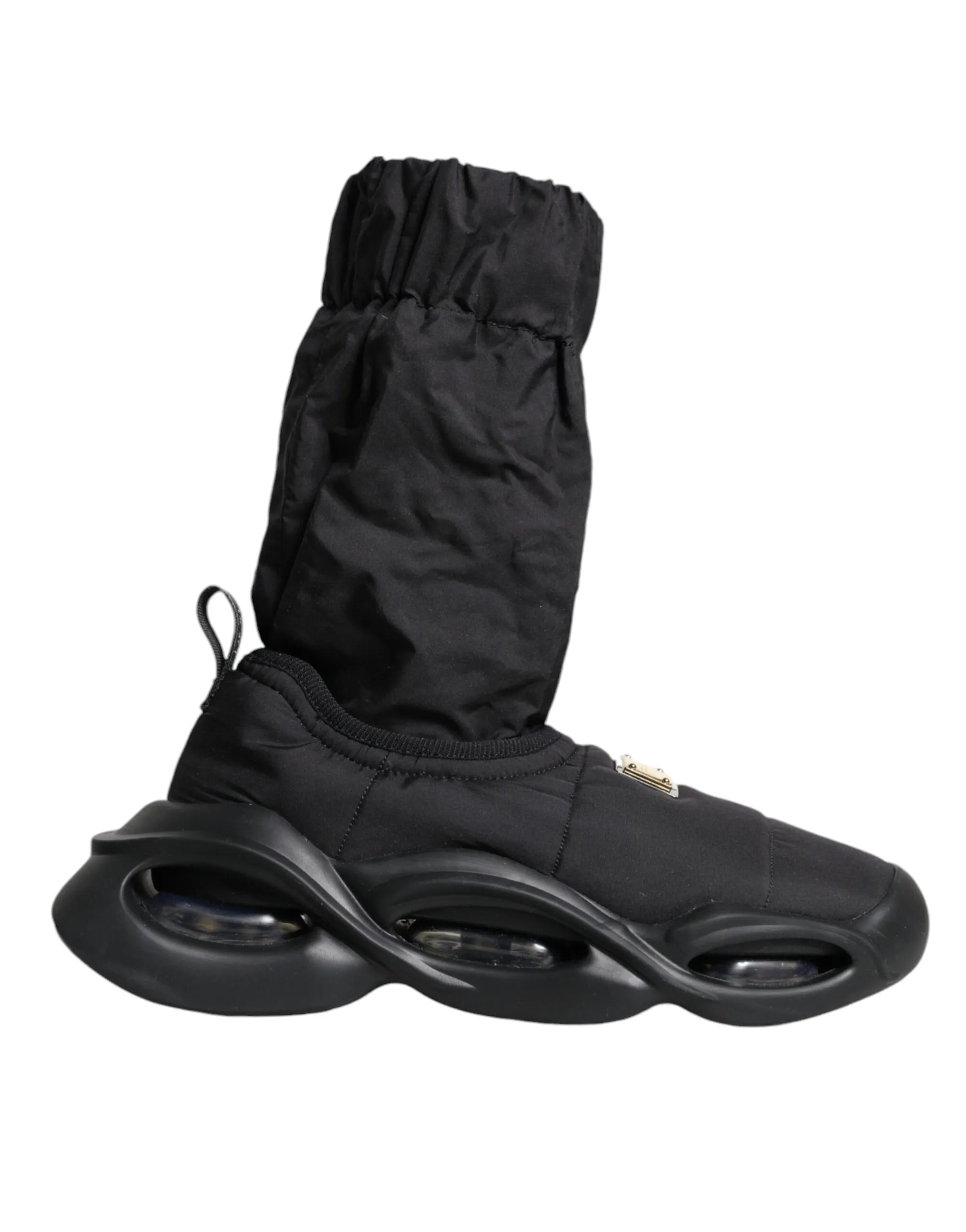 Dolce & Gabbana Women's Black Slip On Wave Socks Sneakers Shoes