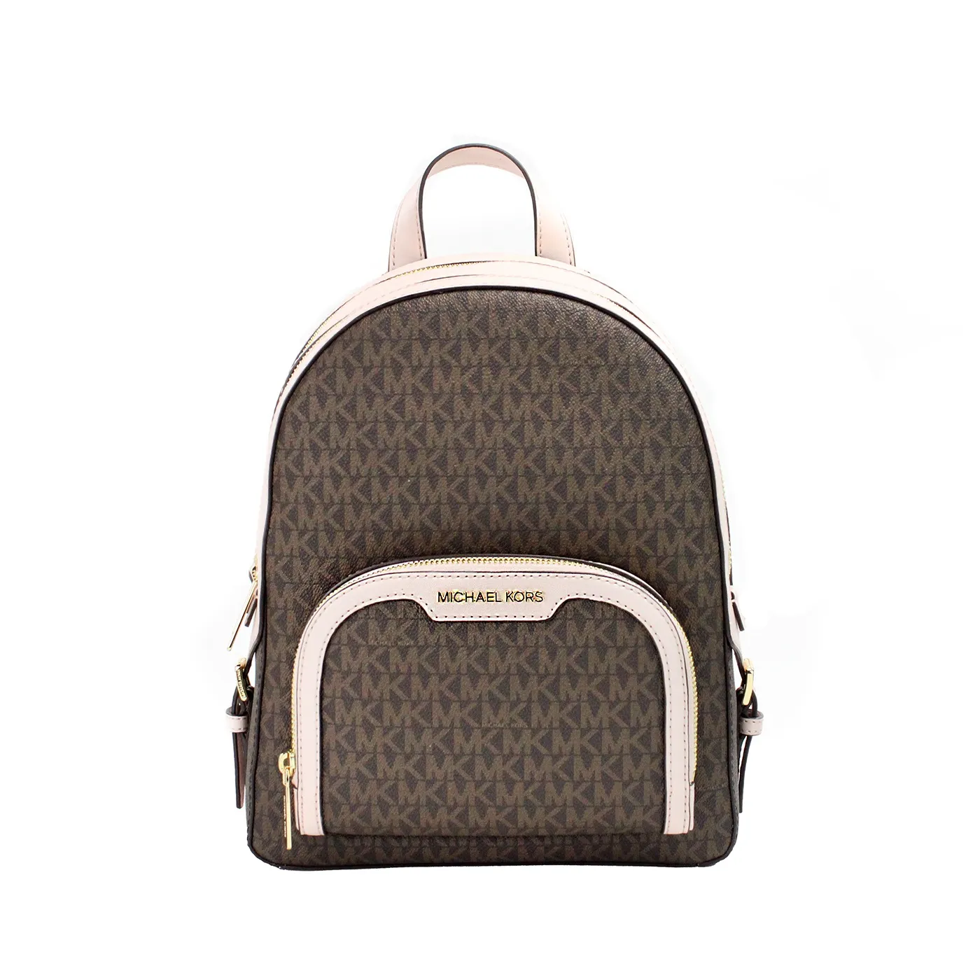 Michael Kors Women's Jaycee Medium Brown Powder Blush PVC Backpack