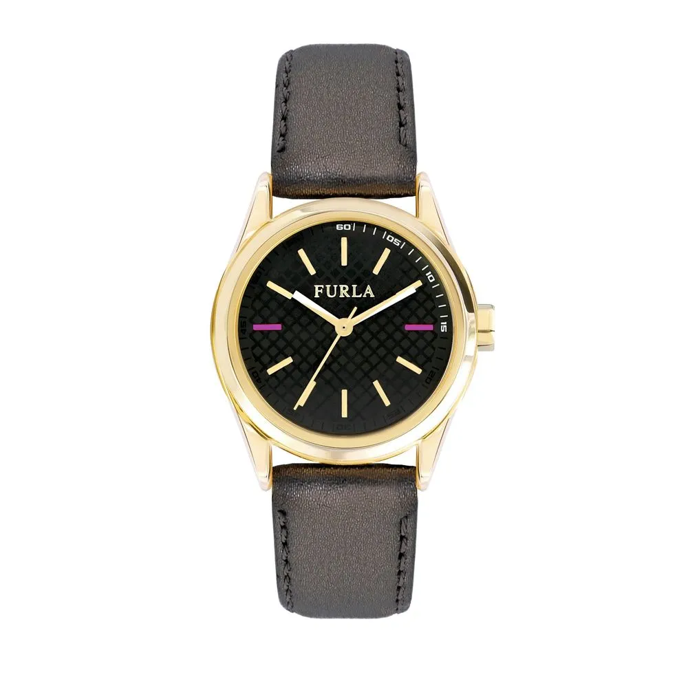 Furla Women's Black Leather Watch
