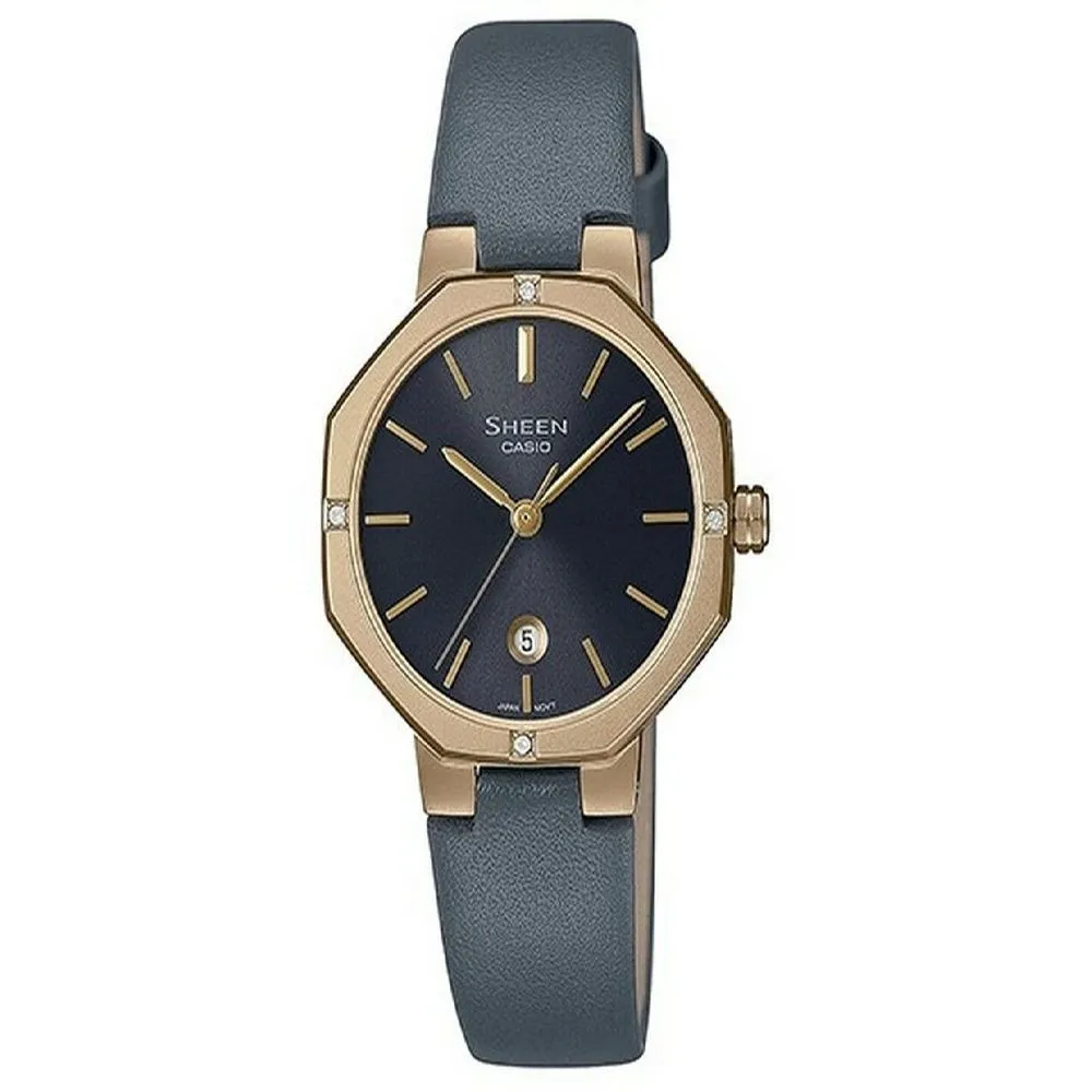 Casio Women's Gray Leather Watch