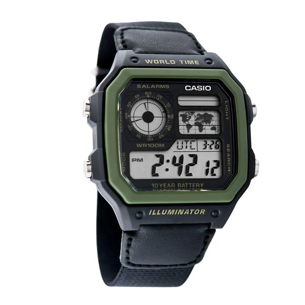 Casio Men's Black Fabric Watch