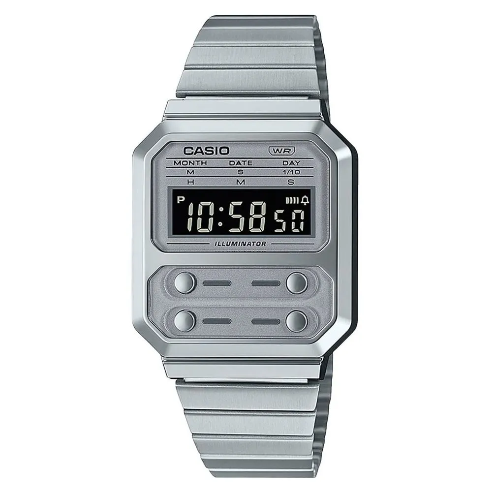 Casio Unisex Silver Steel Watch