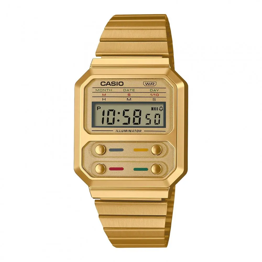 Casio Unisex Gold Steel Watch