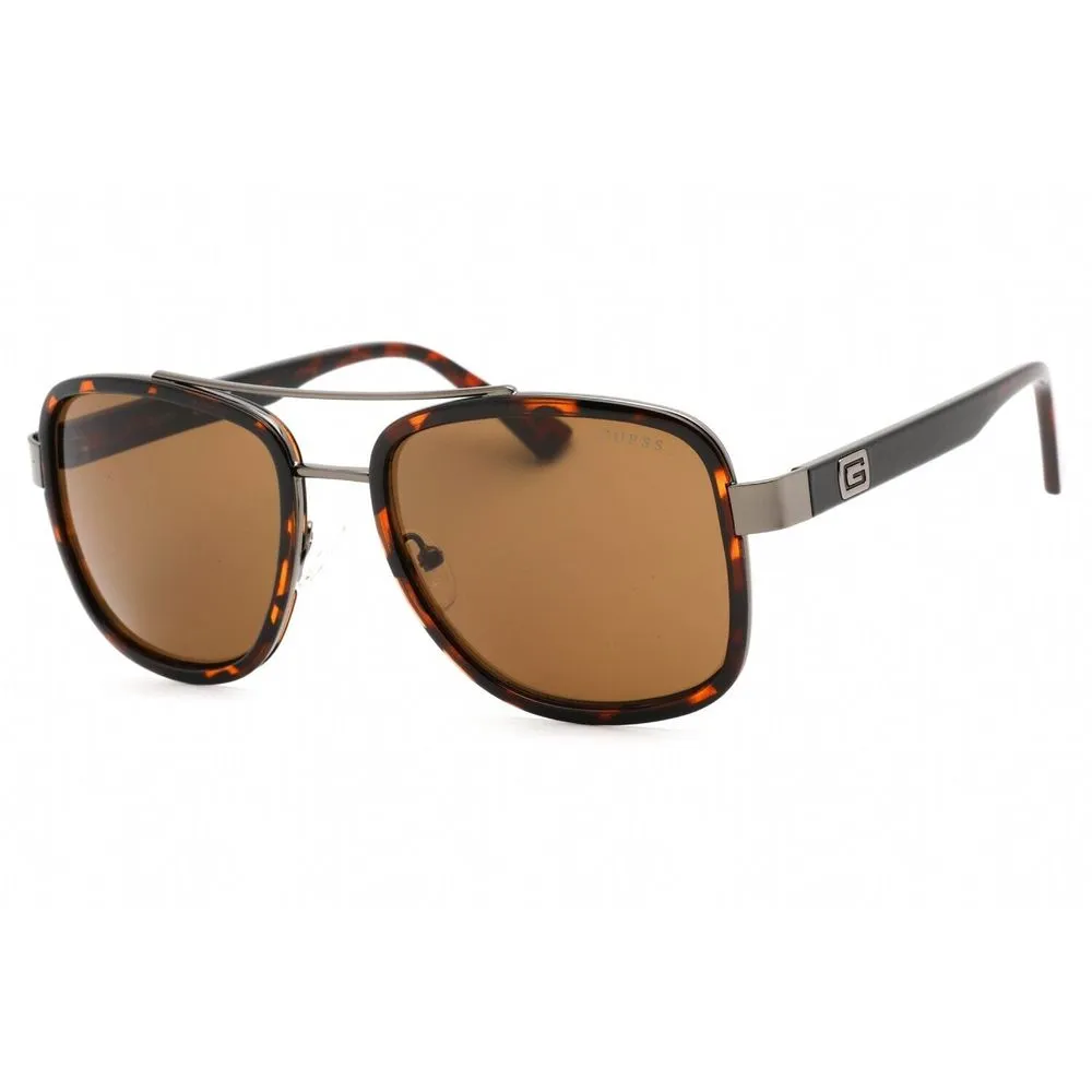 Guess Men's Brown Metal Sunglasses