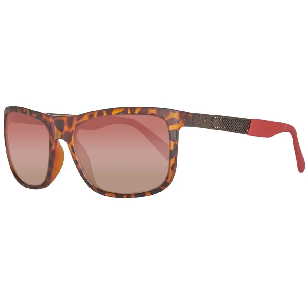 Guess Men's Brown Plastic Plastic Plastic Sunglasses