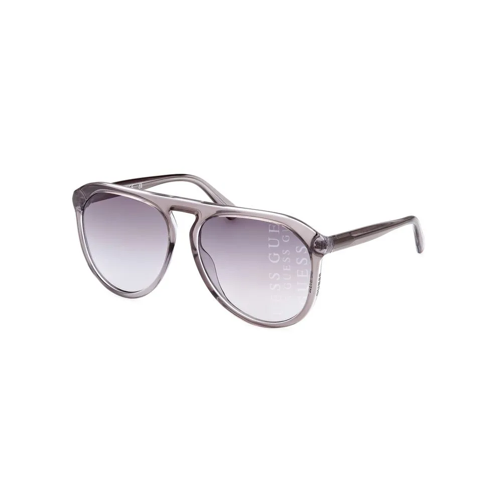 Guess Men's Gray Injected Sunglasses