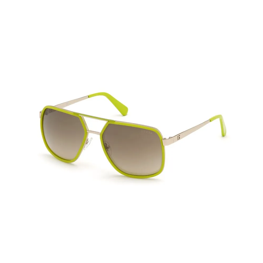 Guess Men's Green Metal Sunglasses