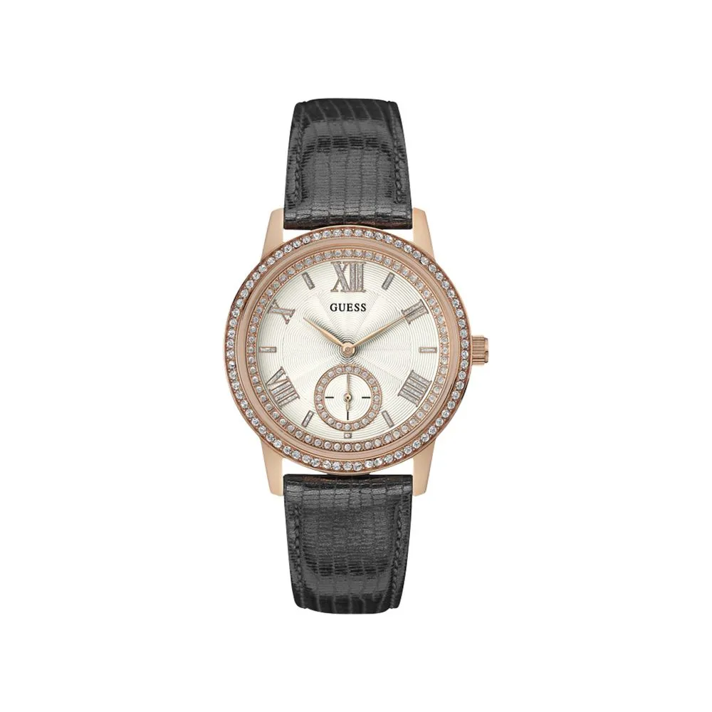 Guess Women's Gray Leather Watch